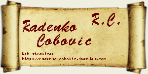 Radenko Čobović vizit kartica